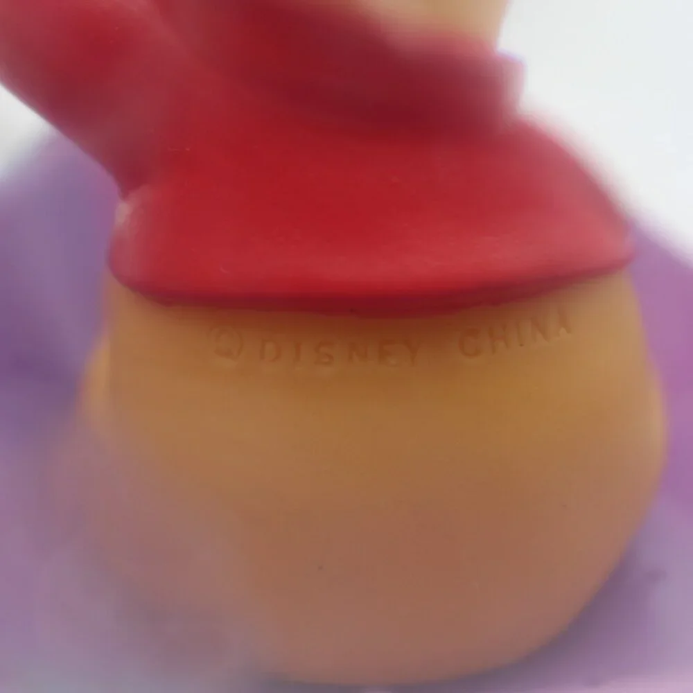Vtg RARE Disney Plastic Rattling Rolling Winnie The Pooh Clear Ball Sensory Toy